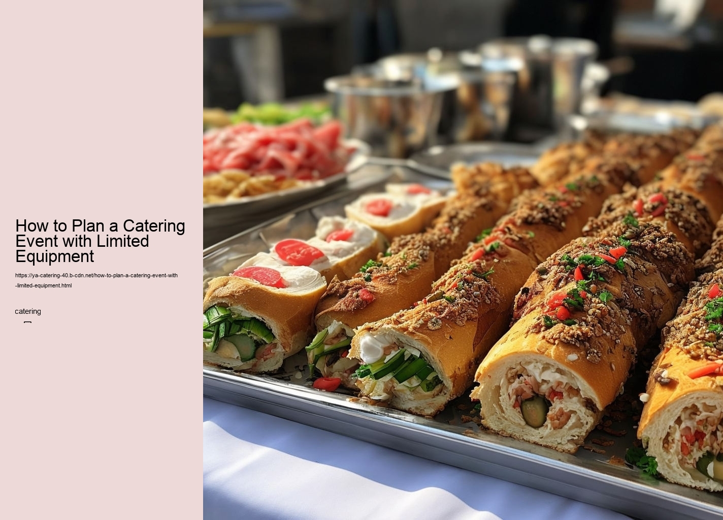 How to Plan a Catering Event with Limited Equipment